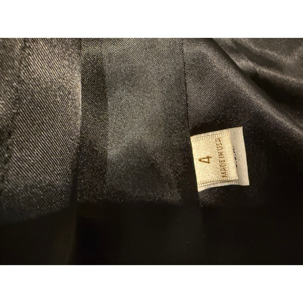 Fleurette Loro Piana Wool Coat Black Notched Lapel 3 Button Mid Length Womens - Picture 9 of 9